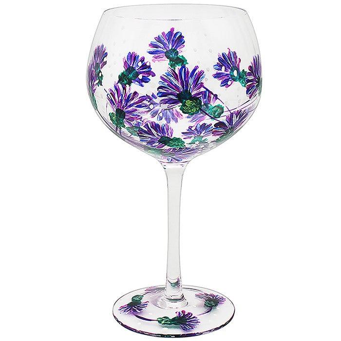Hand Painted Thistle Gin Glass