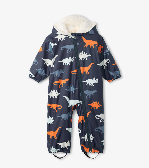 Hatley Dino Silhouettes Sherpa Lined Colour Changing Baby Bundler