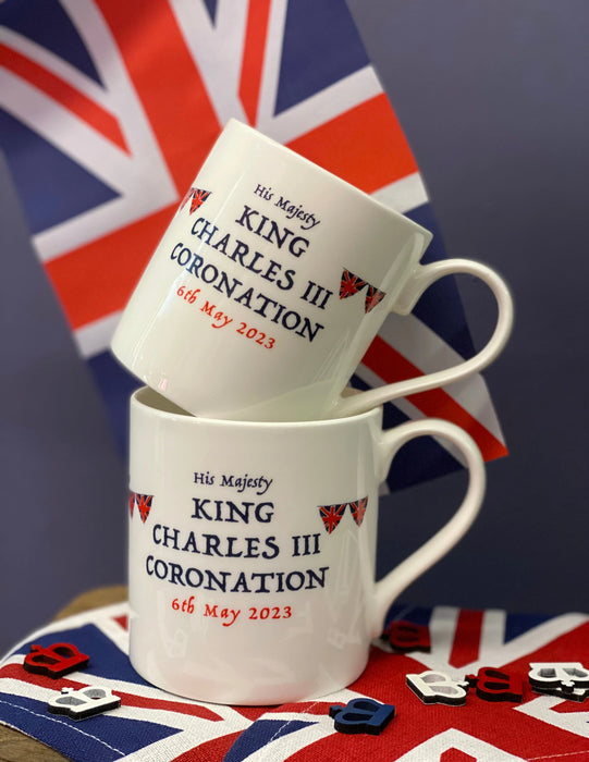 King Charles III Bunting Coronation Mug
