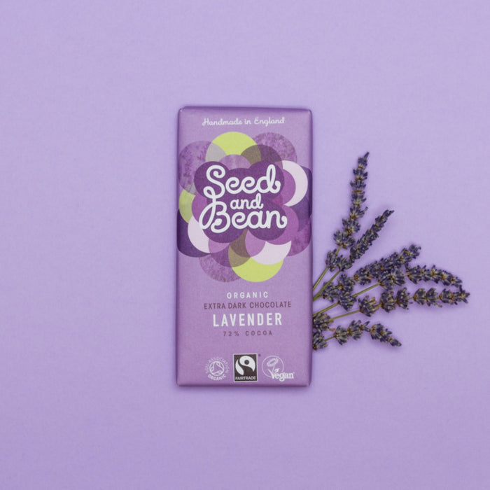 Seed & Bean Lavender Extra Dark Chocolate Bar