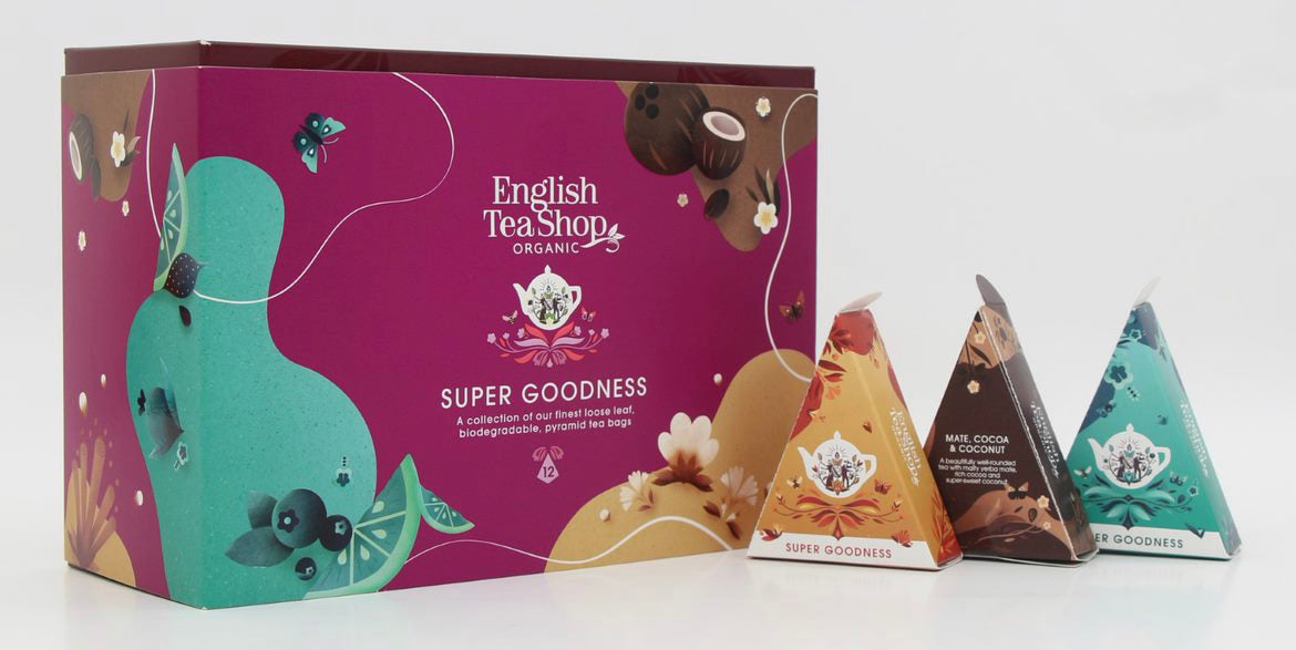 English Tea Shop Super Goodness 12 Pyramid Tea Bags Gift