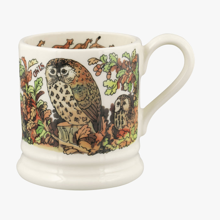 Emma Bridgewater In The Woods Owl & Stoat 1/2 Pint Mug