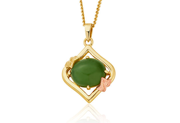 Clogau Ivy Leaf Green Jasper Pendant