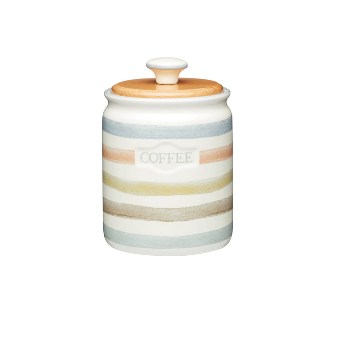 KitchenCraft Classic Collection Striped Ceramic Coffee Storage Jar