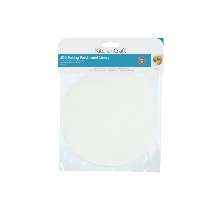 KitchenCraft Round Baking Tin Liner Sheet 20cm