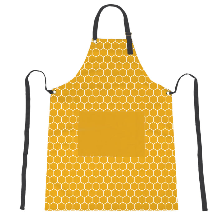 Kitchen Pantry Apron Made With Love Yellow Honeycomb