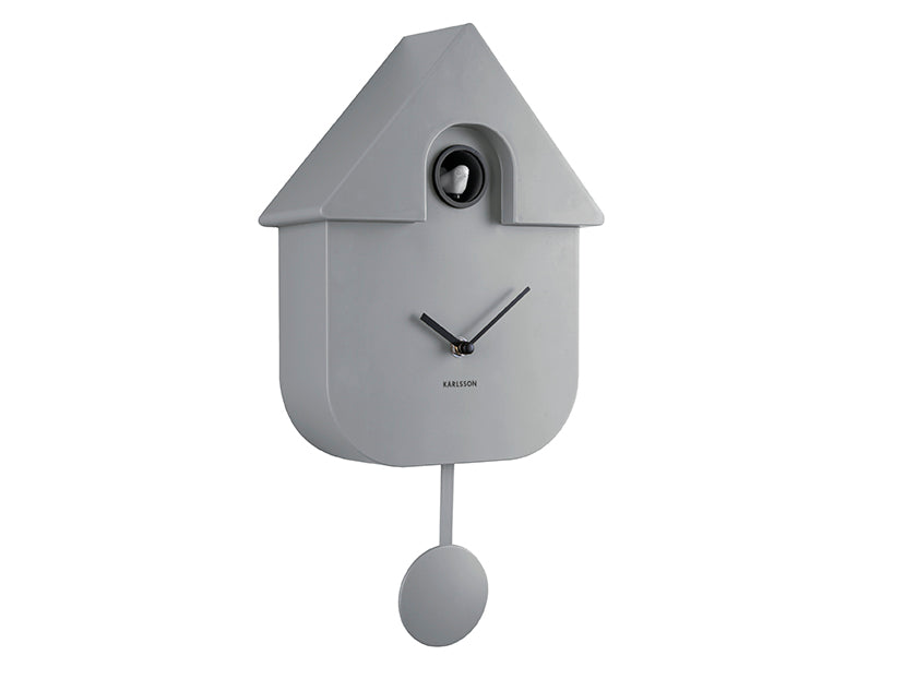 Karlsson Mouse Grey Modern Cuckoo Wall Clock