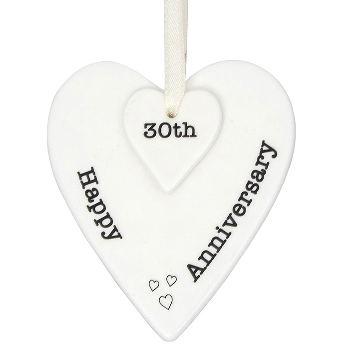 Keepsake Heart Happy 30th Anniversary