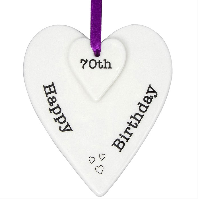 Keepsake Heart Happy 70th Birthday