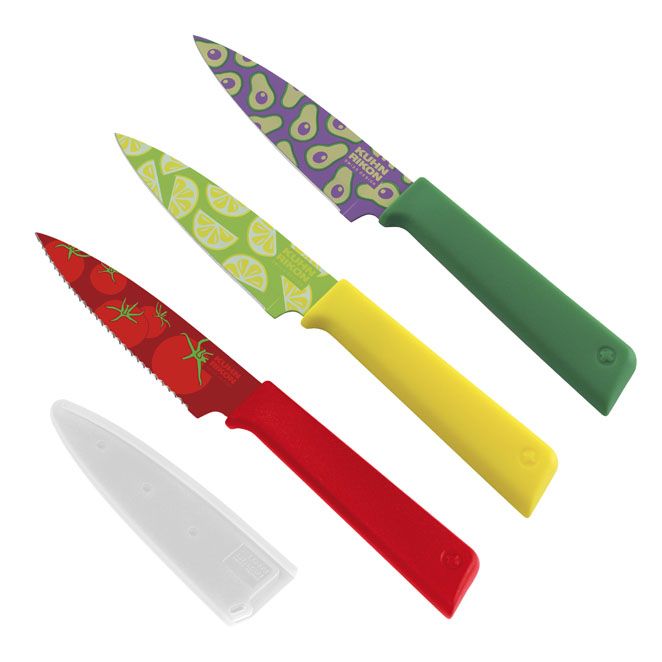 Kuhn Rikon Colori®+ Funky Fruit Paring Knife Set