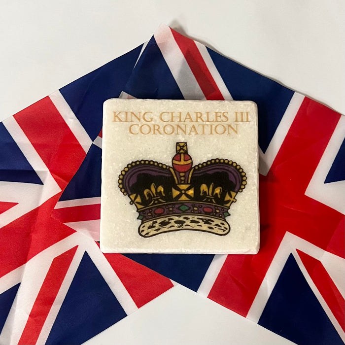 King Charles III Purple Crown Coronation Coaster