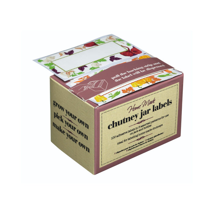 KitchenCraft Home Made Pack of 100 Assorted Chutney Jar Labels