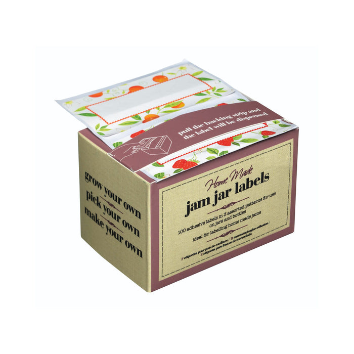 KitchenCraft Home Made Pack of 100 Assorted Jam Jar Labels