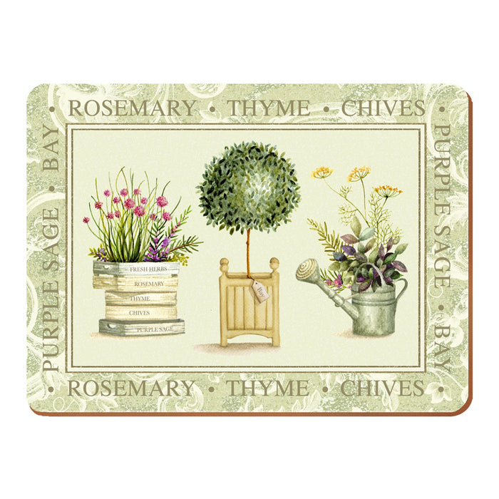 KitchenCraft Creative Tops Topiary Pack Of 6 Premium Placemats
