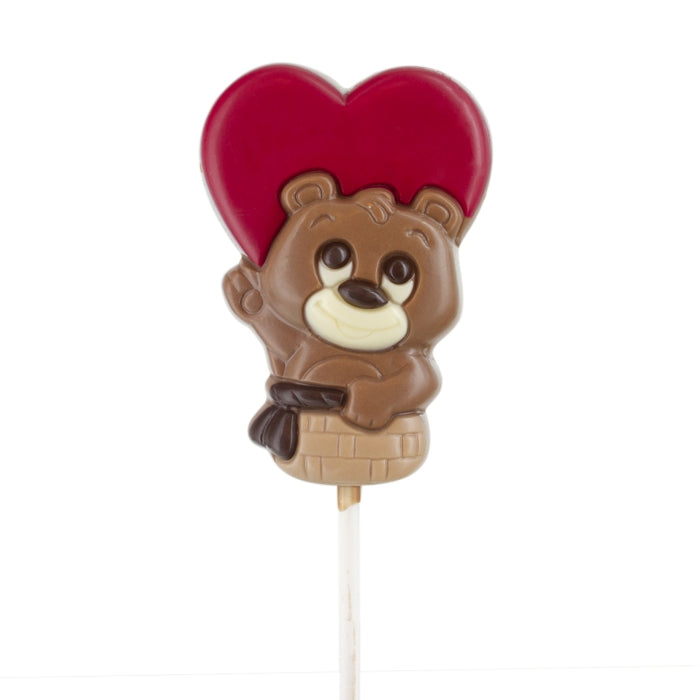 Belfine Love Heart Bear Lollipop
