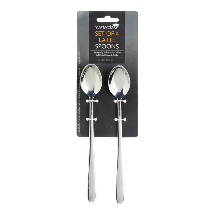 MasterClass Set of 4 Stainless Steel Latte Spoons