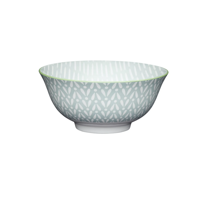 KitchenCraft Light Grey Pattern Ceramic Bowls