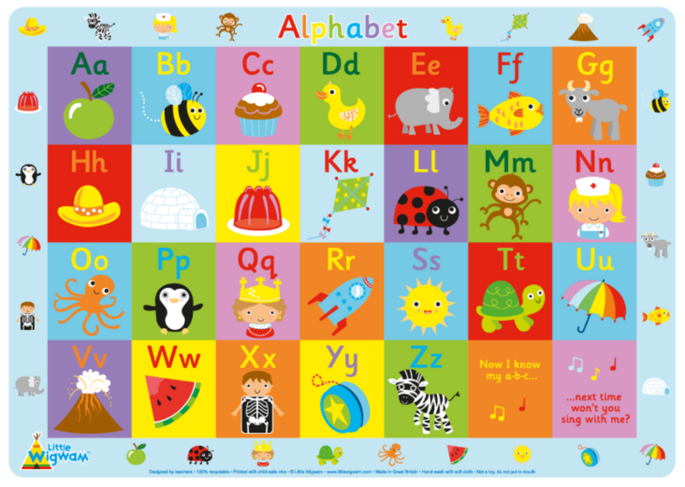 Little Wigwam Alphabet Placemat