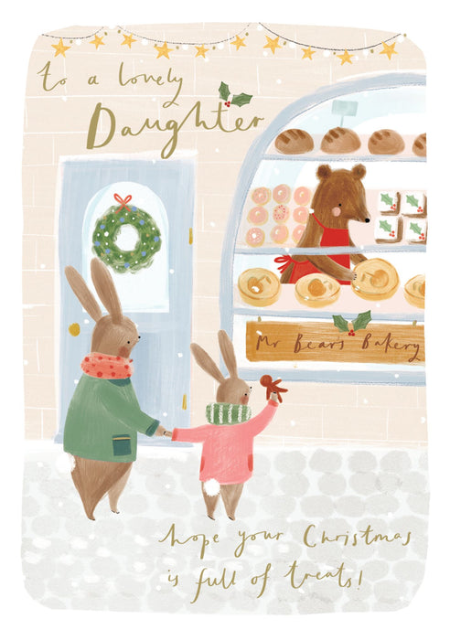 Art File Lovely Daughter Christmas Card