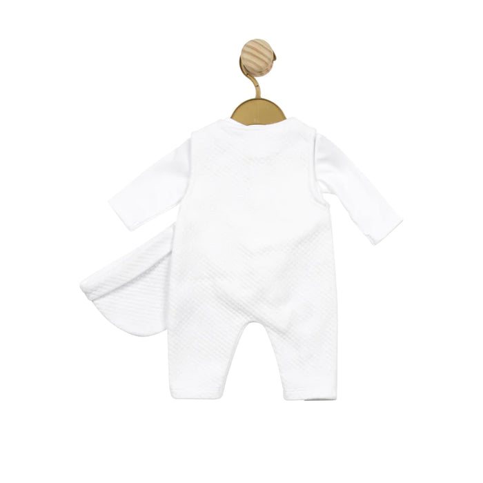 Mintini Baby Body, Dungaree & Hat in White