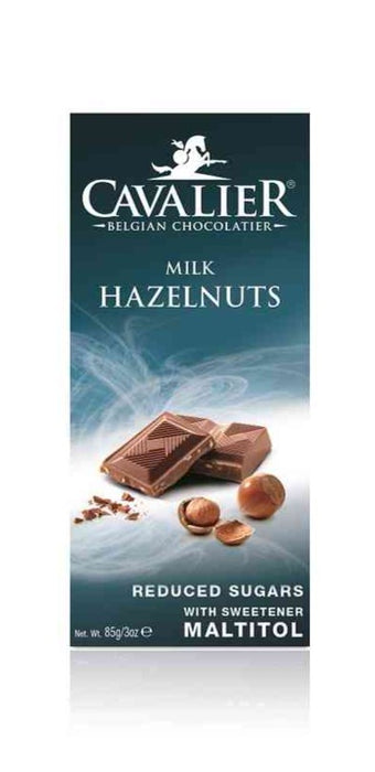 Cavalier Stevia Milk Hazelnut Chocolate Bar 85g