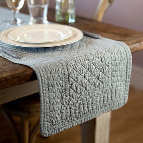 Mary Berry Signature Cotton Table Runner Grey