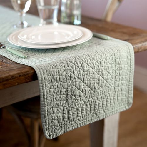 Mary Berry Signature Cotton Table Runner Pistachio