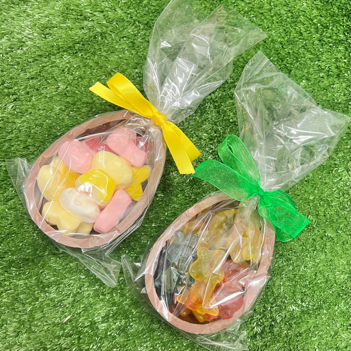 Half Easter Egg Filled with Easter Sweets or Marshmallows