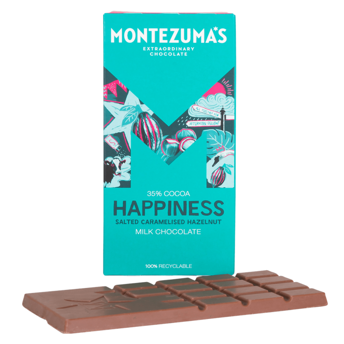 Montezuma Salted Caramelised Hazelnuts Milk Chocolate Bar