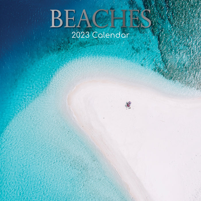 The Gifted Stationary Company 2023 Square Wall Calendar - Beaches