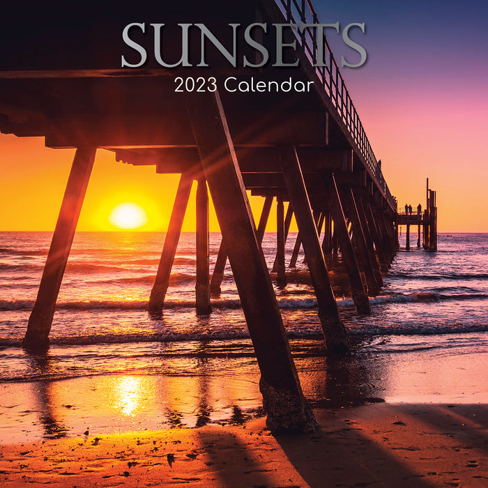 The Gifted Stationary Company 2023 Square Calendar - Sunsets
