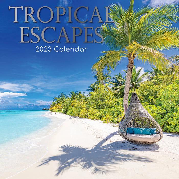 The Gifted Stationary Company 2023 Square Calendar - Tropical Escapes