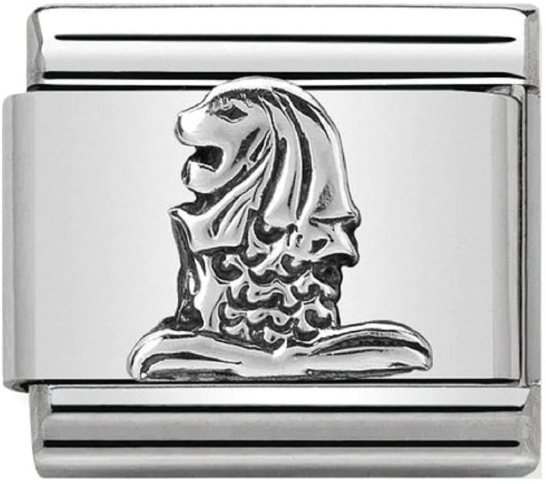 Nomination Classic Silver Monument Relief Merlion Charm