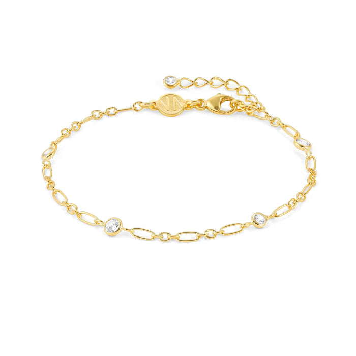 Nomination Bella Details Elongated Chain CZ Gold Bracelet