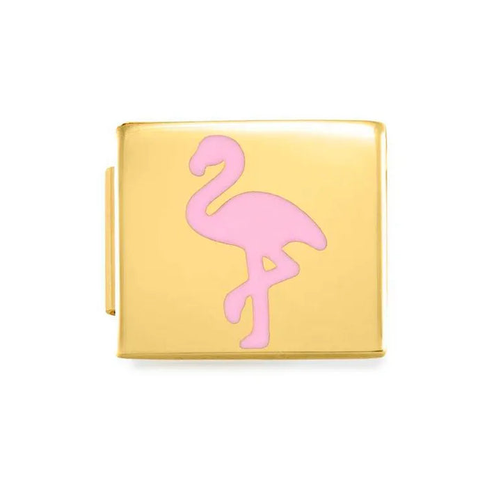 Nomination Composable Glam Link Gold Pink Flamingo