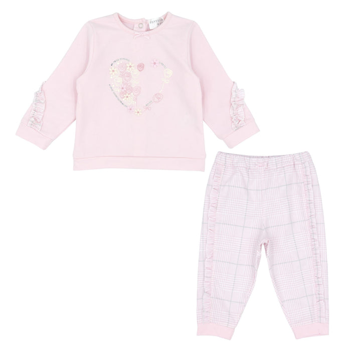 Pastels & Co Hayes Pink 2 piece Trouser & Sweater Top Set