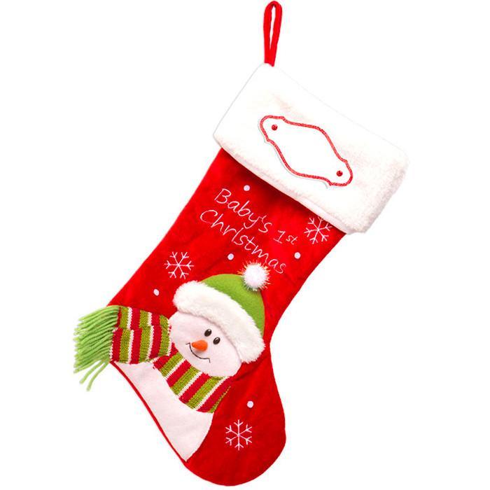 Red Baby's First Christmas Personalised Stocking