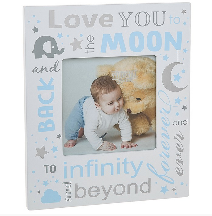 Love You To Moon Baby Boy Photo Frame 4x4