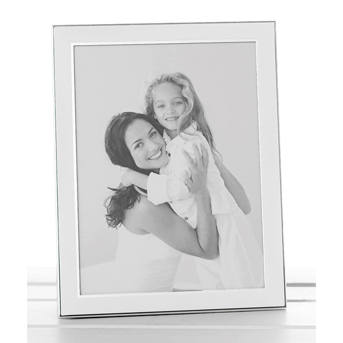 Plain White Silver Promotion Photo Frame 3x5