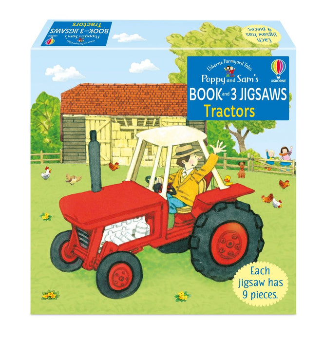 Usborne Poppy and Sam's Book & 3 Jigsaws: Tractors