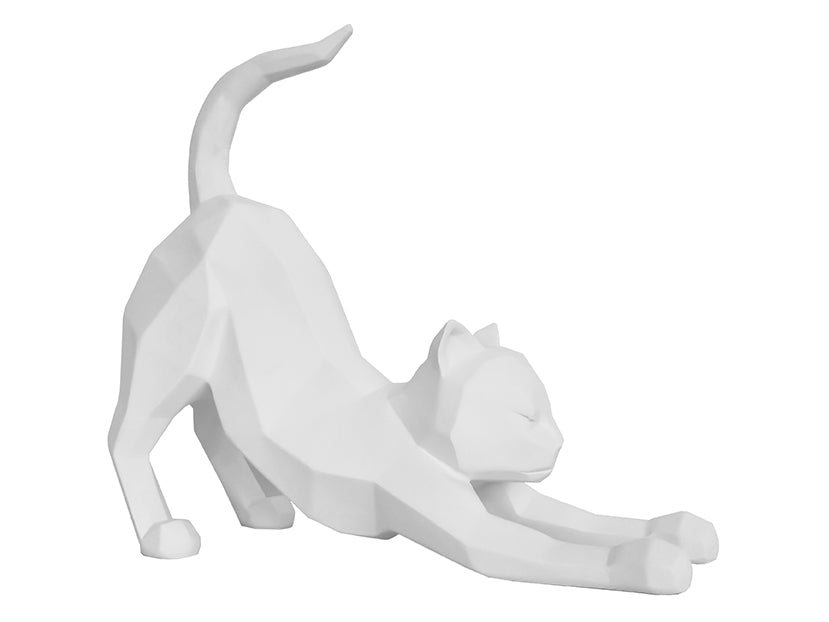 Present Time Statue Origami Cat Stretching