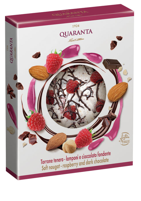Quaranta Dark Chocolate & Raspberry Nougat Gift Box