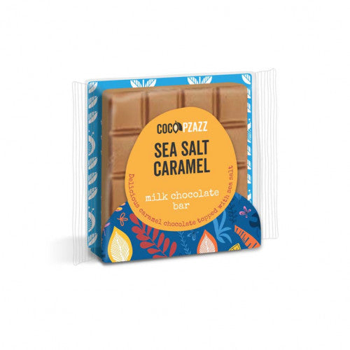 Coco Pzazz Sea Salt Caramel Mini Milk Chocolate Bar 45g