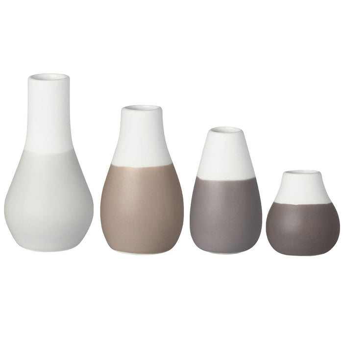 Räder Mini Bud Pastel Grey Vases Set of 4