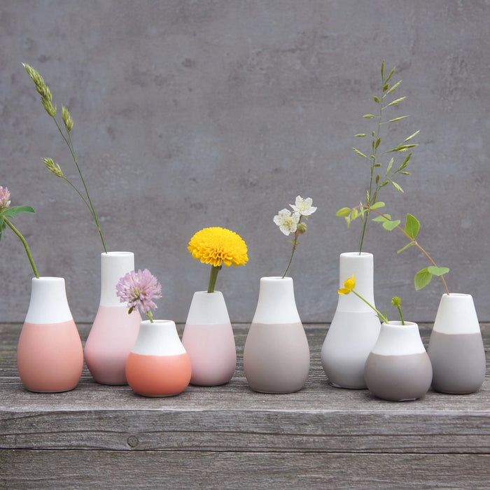 Räder Mini Bud Pastel Grey Vases Set of 4
