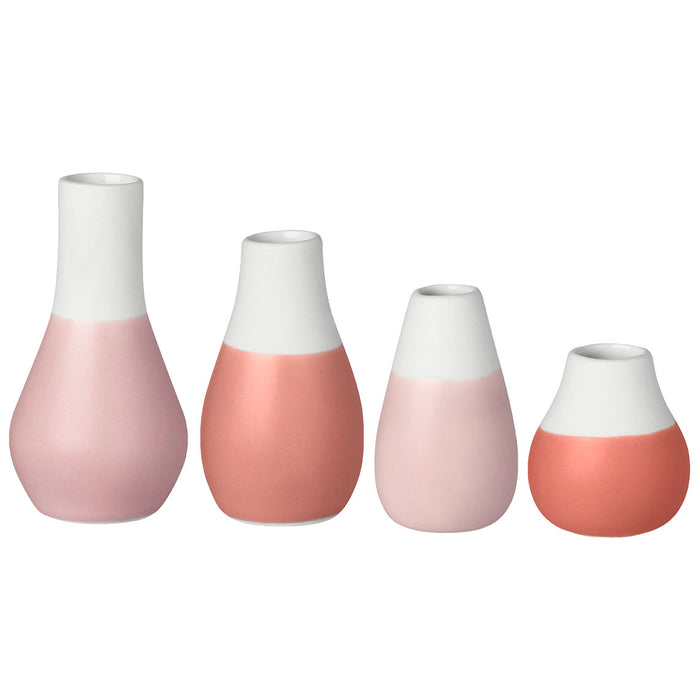 Räder Mini Bud Pastel Pink Vases Set of 4