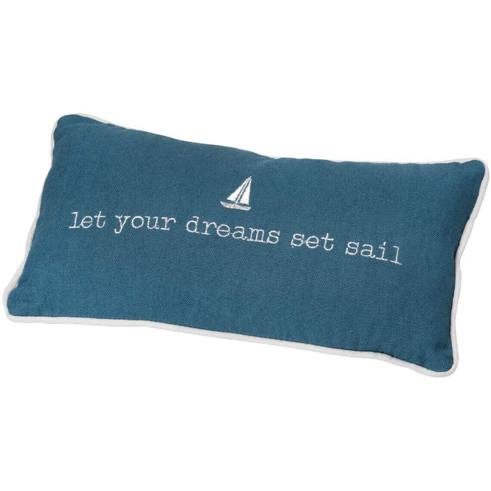 Räder Seaside Blue Pillow 'Let your dreams set sail'