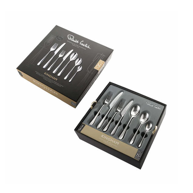 Robert Welch Kingham Bright Cutlery Set, 56 Piece for 8 People