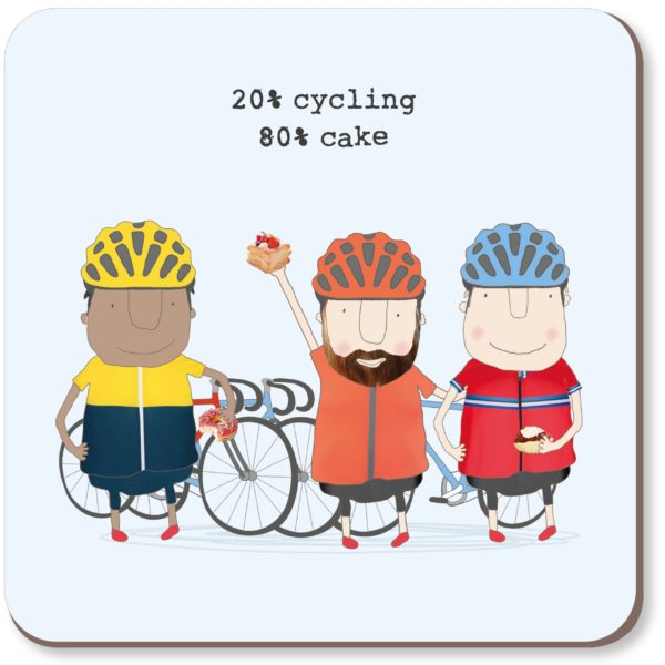 Rosie Made A Thing - Cycling Cake Boy Coaster