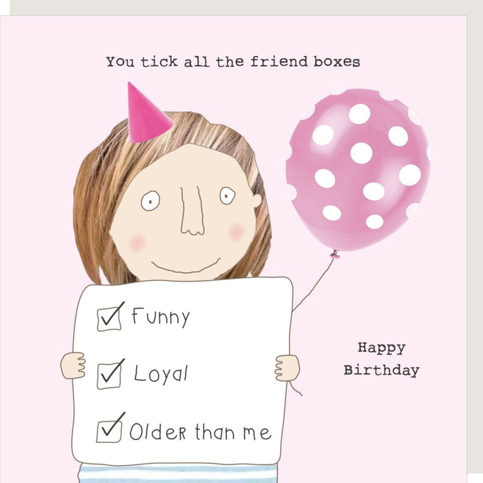 Rosie Made A Thing Card -Tick Boxes